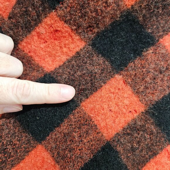 Vintage Woolrich Shirt Mens 17 Medium Wool Red Buffalo Plaid Shacket 50s READ - Picture 13 of 16